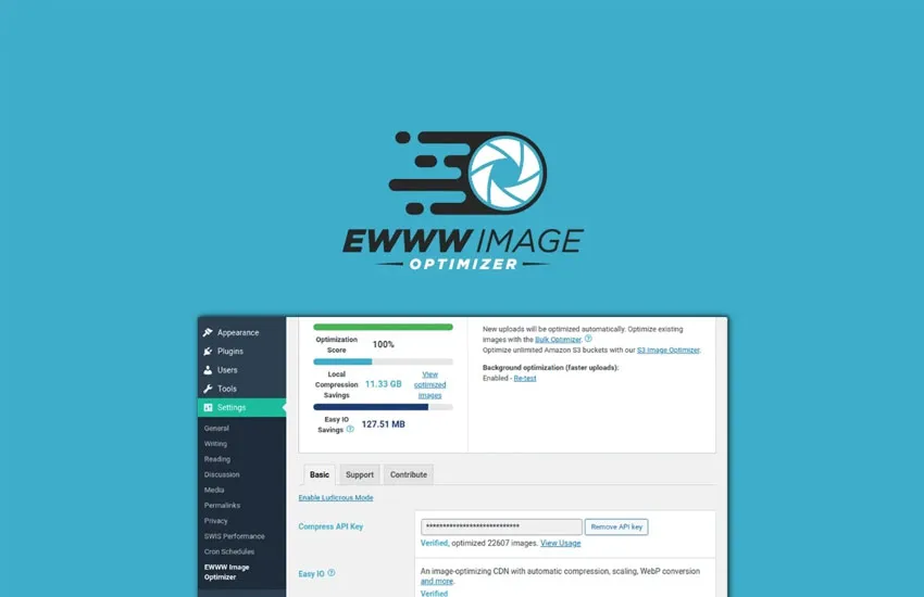 اضافة EWWW Image Optimizer بترخيص اصلي مدى الحياة